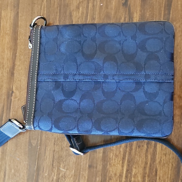Coach Blue and Brown Crossbody Bag - Picture 3 of 3
